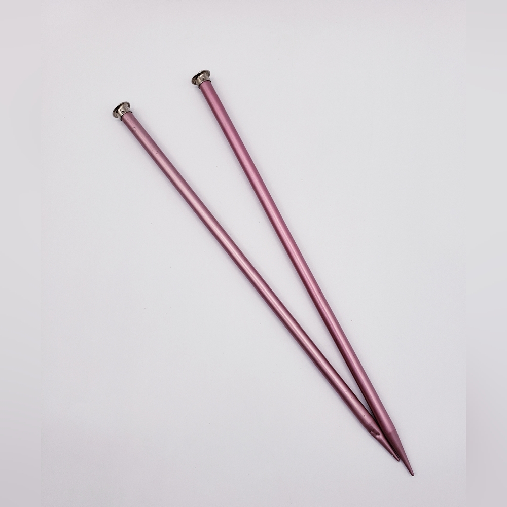 Susan Bates Single Point Knitting Needles 14" Size 15 / 10mm 1114 d Aluminum.